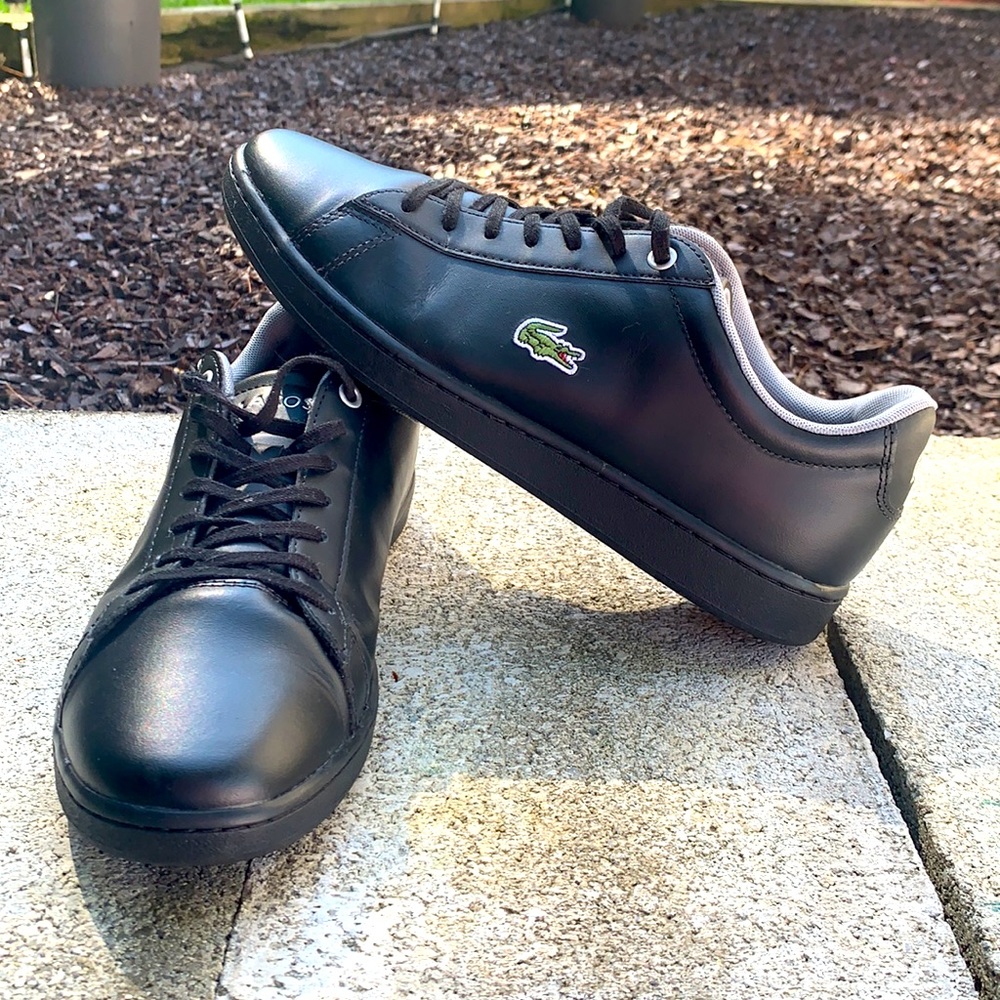 Lacoste men’s size 8.5 black casual shoes